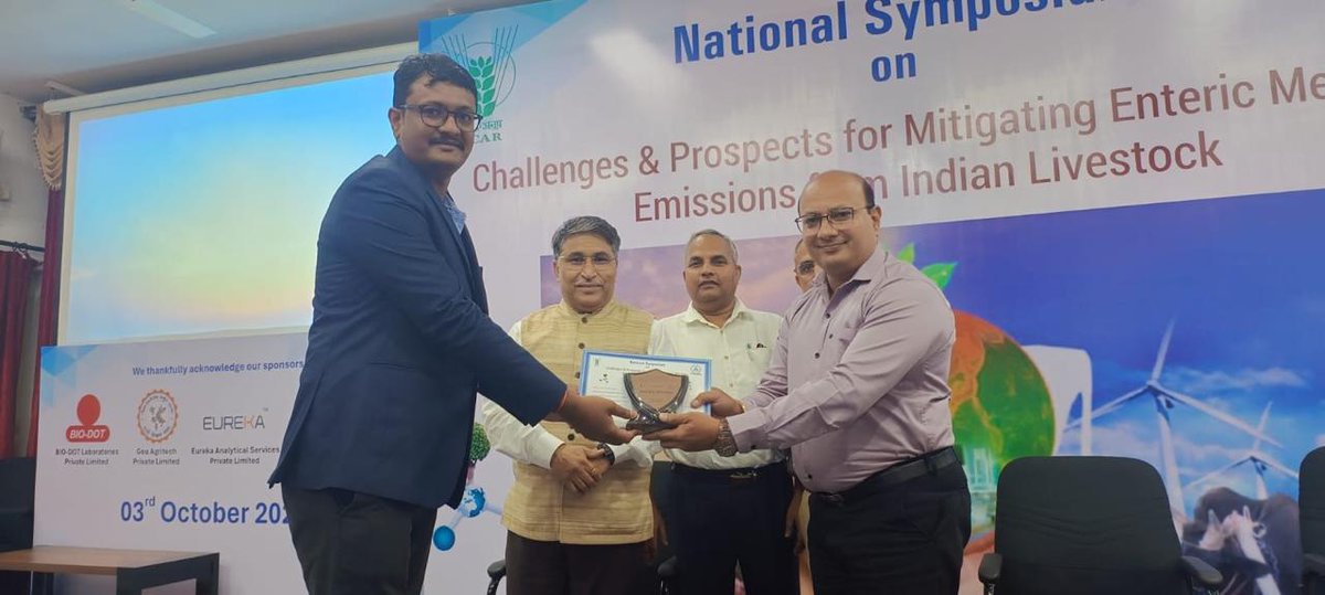 Excited to share that our VP, Mr. Karthik Rao S, represented Core CarbonX at the National Symposium on Mitigating Enteric Methane Emissions in Indian Livestock, organized by ICAR &amp; NIANP.

He presented insights on carbon crediting from enteric methane mitigation.

#CarbonCredits