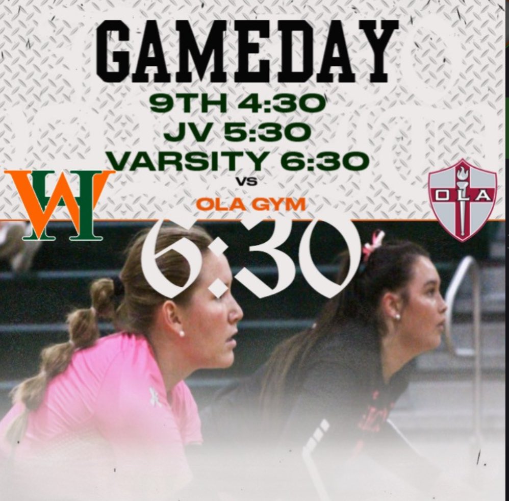 It’s GAME DAY!! Good luck to our Lady Canes as they travel to OLA for their last regular season game! Let’s GOOOO! 💚🧡🏐#webelong