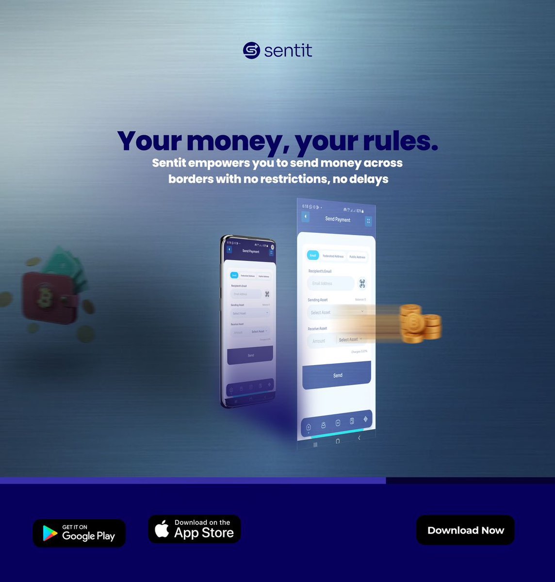 Sentit_official's tweet image. Your money, your rules! With Sentit, sending money across borders is now faster and easier—no restrictions, no delays. 

Download now on Google Play or the App Store to experience seamless international payments. #Fintech #GlobalPayments #Sentit #YourMoneyYourRules #DownloadNow