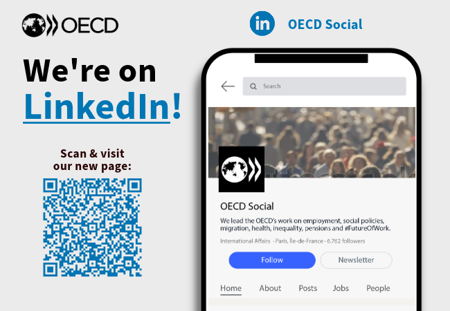 OECD Social is on LinkedIn!

Follow us for updates on #employment, #skills, #SocialPolicy, #migration, #health, #pensions &amp; more. We’ll be posting key data snapshots, links to the latest analysis and publications, event updates, news, and jobs.

🔗 bit.ly/oecd-social-li…