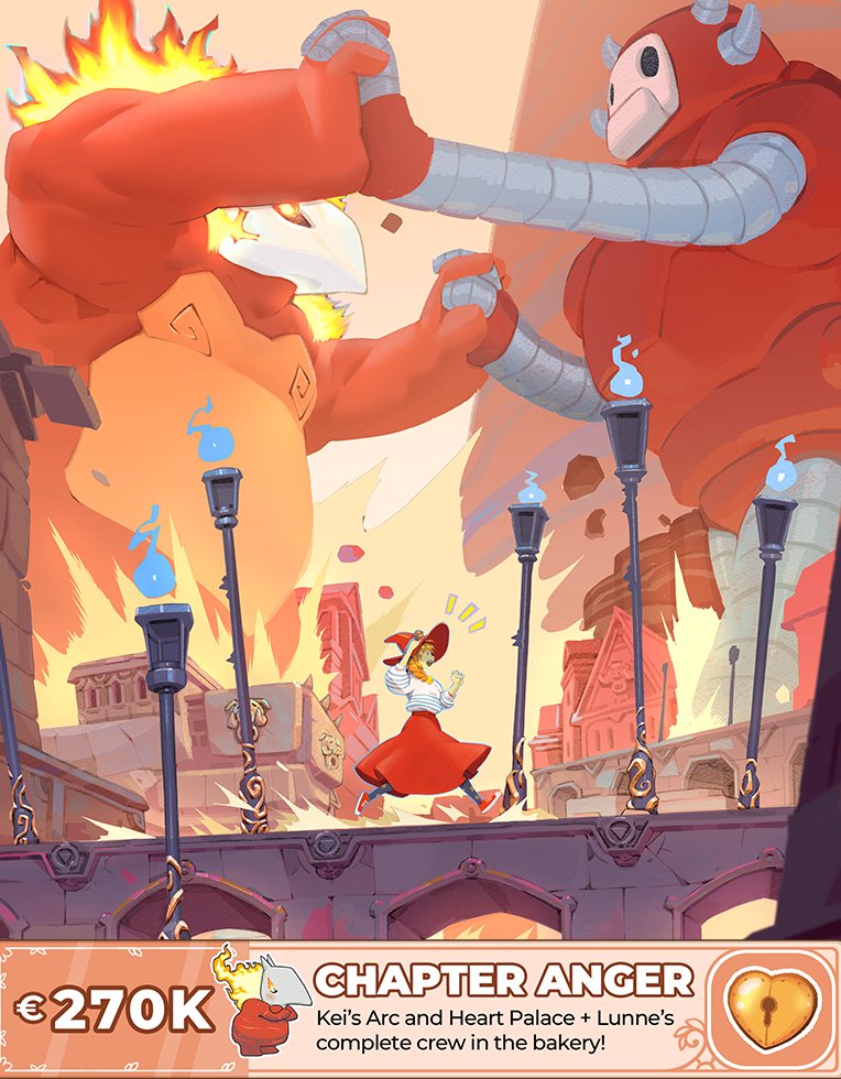 Here it is. The final boss of our Kickstarter: CHAPTER ANGER!🔥
30 hours to go, 20k€ to raise... will it happen??
#TheWitchsBakery