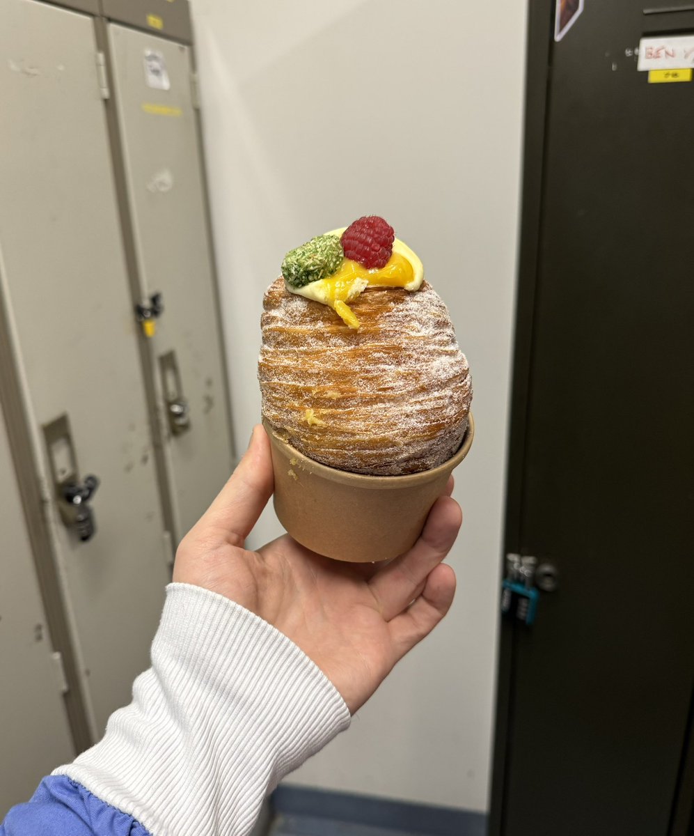 Five things the day reg did at handover this morning after my night shift that brought me great joy:

1. Took the bleep
2. Brought me this cronut
3. Brought me this cronut
4. Brought me this cronut
5. Brought me this cronut