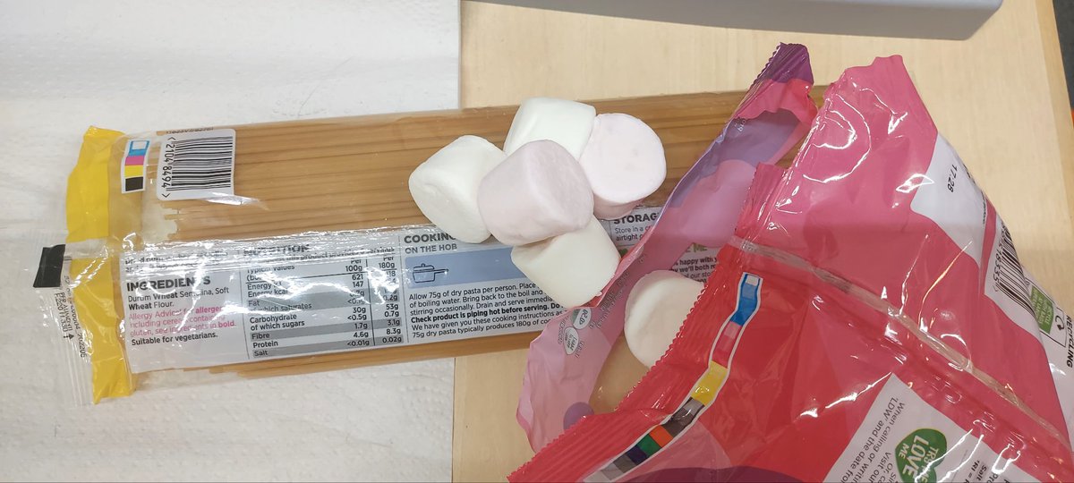 NewbattleCDT's tweet photo. 20 minutes, 20 marshmallows, 250g spaghetti. How high will they get? S3 Engineering Challenge is on! #aimhigher https://t.co/E7BVs5SoTv