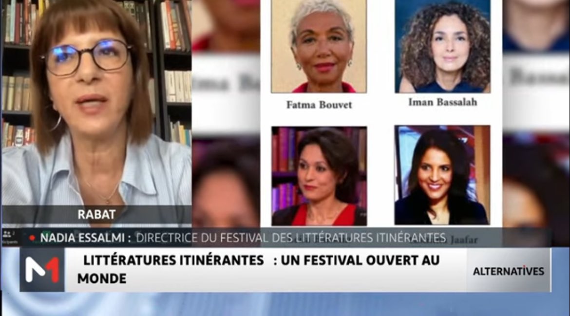 Fière de faire partie des 40 auteurs sélectionnés. Au plaisir de vous retrouver le 5 octobre dans les jardins du parc Hassan II, dès 16h !
La très belle itw de Nadia Essalmi sur <a href="/Medi1TV/">MEDI1TV</a>, fondatrice de Littératures itinérantes !🌹 
J’y serai avec mon livre !#IlsOntChoisiLaFrance