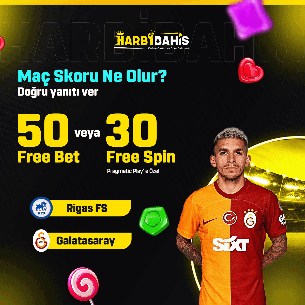 harbibonus's tweet image. 🏆 Günün Etkinliği #Harbibahis'te! 

⚽️ #RigasFS  🆚 #Galatasaray

✅  Karşılaşmanın skorunu tahmin et,  

🎁5️⃣0️⃣ TL Freebet veya 3️⃣0️⃣ Freespin Kazan! 

🔰 Bizi takip et, RT yap ve 3 ark. etiketle Formu Doldur 

📲 FORM LİNKİ;  cutt.ly/seOb30EM

🔗  harbibahis617.com