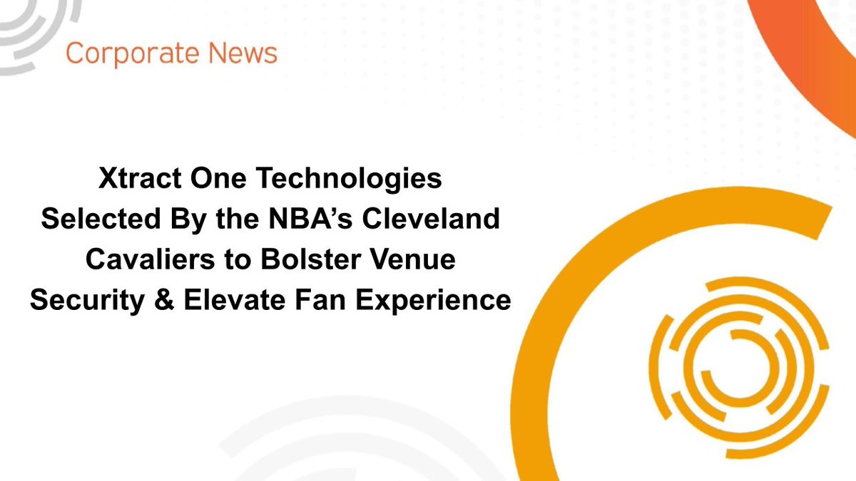 XtractOne's tweet image. Xtract One Technologies Selected by the NBA’s Cleveland Cavaliers to Bolster Venue Security &amp;amp; Elevate Fan Experience.

Read more:hubs.li/Q02R-14j0

#xtractone #smartgateway #security #NBA #weaponsdetection