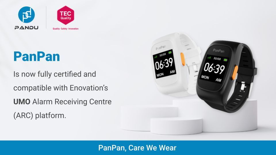 📣 We are thrilled to announce that PanPan has become a certified <a href="/Enovation/">Enovation</a> Partner!  🎉
Need:
✔️ Reliable monitoring solution?  
✔️ Works at home and on the go? 
✔️ Simple and solid integration with UMO?
The #PanPanWatch got you covered!  
#AdultSocialCare #TEC #SOSwatch
