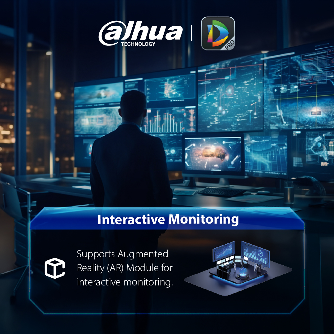 DAHUA_UK's tweet image. Experience a new level of security with our Augmented Reality (AR) module.

Key benefits:

⭐Enhanced visualisation
⭐Intuitive interaction
⭐Improved situational awareness

Take control of your security today.
dahuasecuritysolutions.co.uk/dss_v8

 #ARSecurity #AugmentedRealityTech