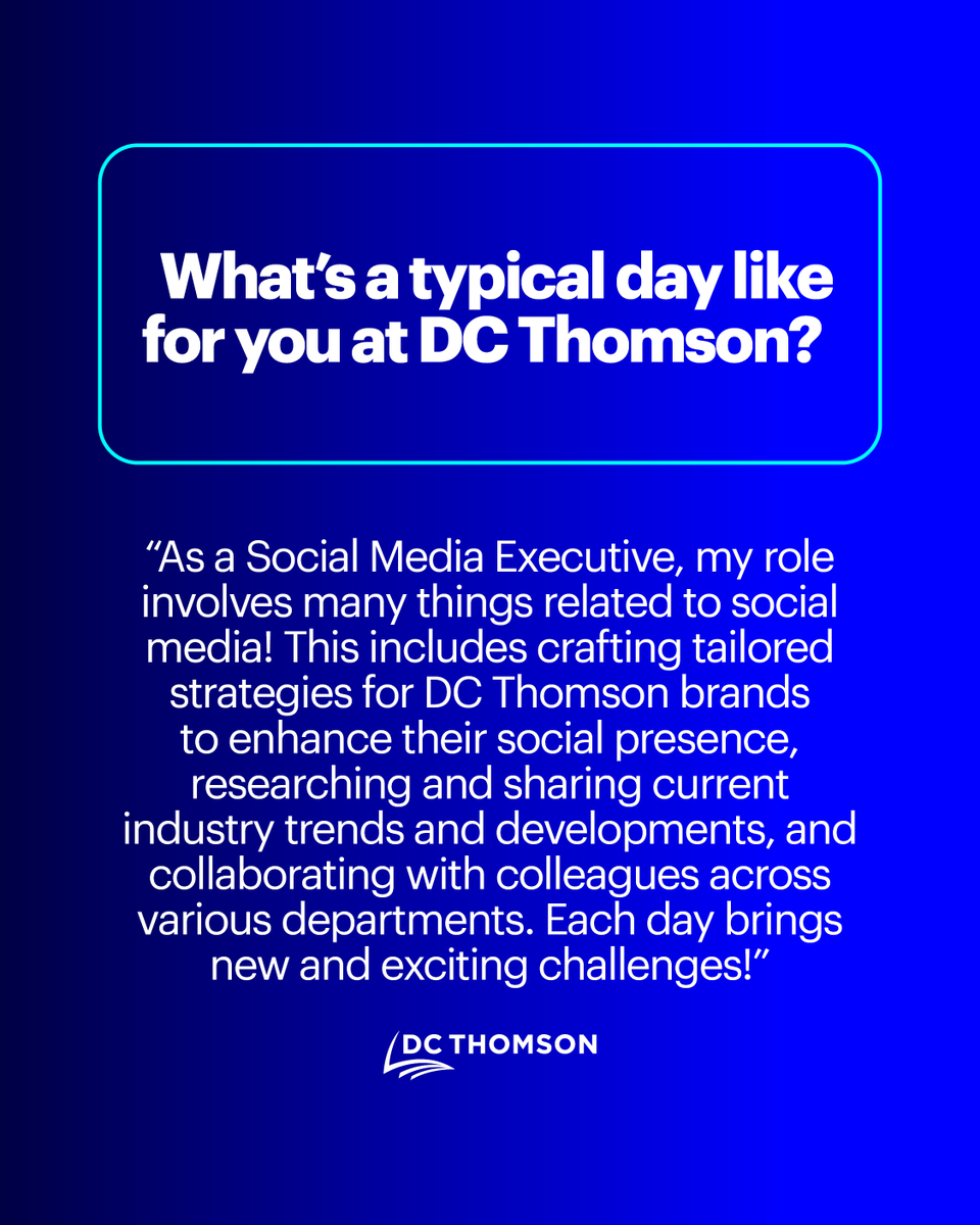 DC_Thomson's tweet photo. #LifeAtDcThomson, some great advice and all things social media. 👇 https://t.co/c45BAyAjZE