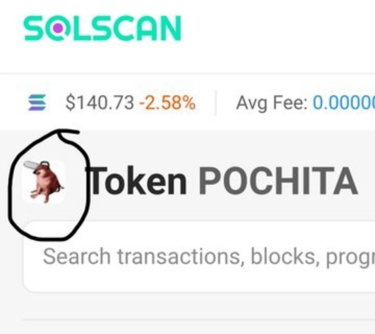 I_Hold_Bags's tweet image. the logo used 9 months ago on solscan when the OG #POCHITA was deployed is a Bonk meme with a chainsaw

Bonk&apos;s owner got a new dog, named it Pochita after this same character

incredible foresight, front run the narrative by 9 months

EWf4S4KtDmCAZDxNNUygmsieJnCW77uhnbqf7UTcHR3N