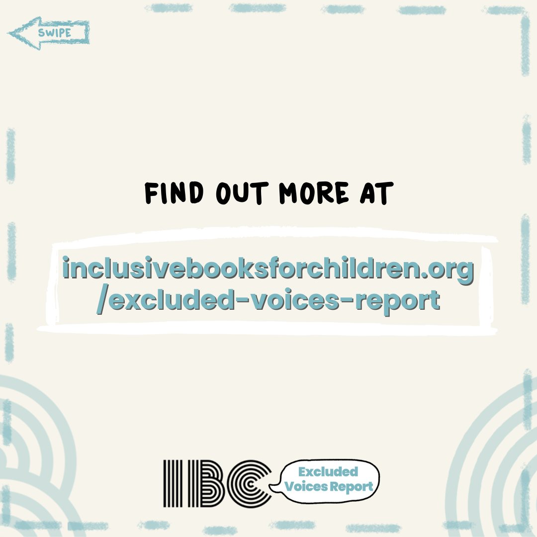 Today, we launched the Excluded Voices Report, revealing that out of 568 UK children's books with marginalised main characters, only 236 were by British Own Voice creators. 📚✨

Learn more: inclusivebooksforchildren.org/excluded-voice…

#IBCExcludedVoicesReport