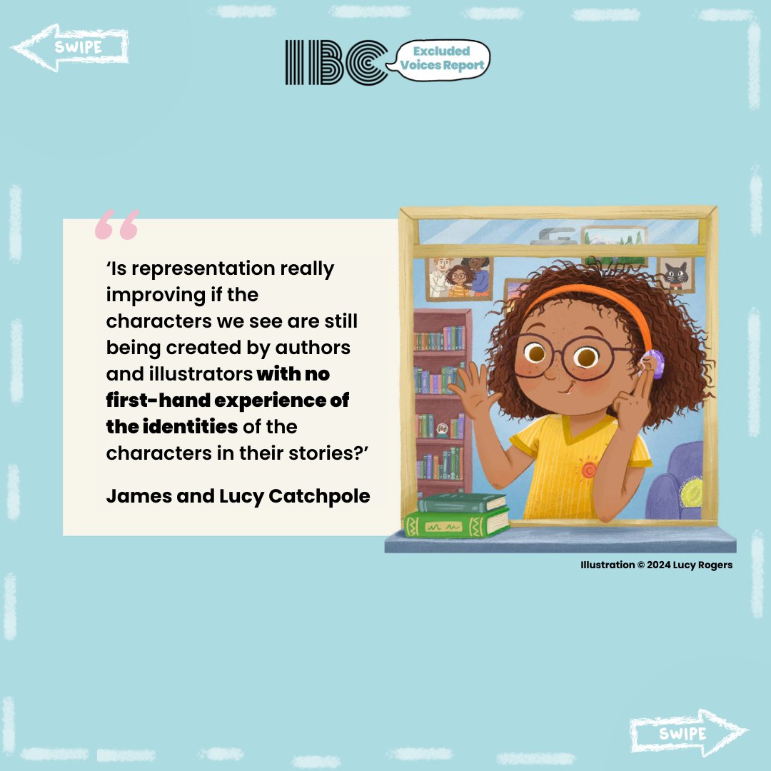 ibc_reads's tweet photo. Today, we launched the Excluded Voices Report, revealing that out of 568 UK children's books with marginalised main characters, only 236 were by British Own Voice creators. 📚✨

Learn more: https://t.co/zz00NYUF5g

#IBCExcludedVoicesReport https://t.co/iuc4GOOnSE
