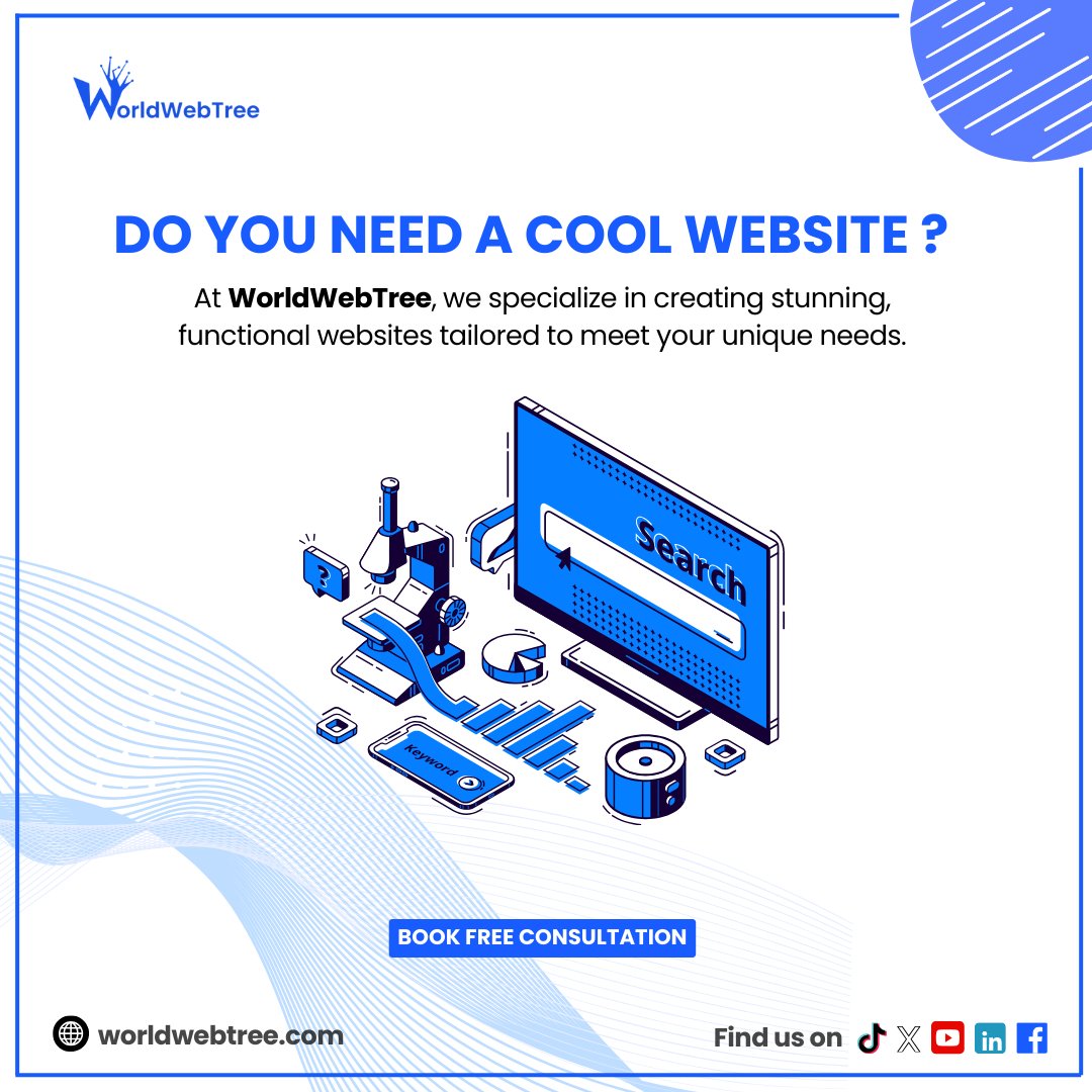worldwebtree's tweet image. Do you need a cool website? WorldWebTree designs stunning,
 modern sites that capture your vision and engage your audience. Let’s make your online presence shine!

Email Now: info@worldwebtree.com
#CoolWebsite #WorldWebTree #WebDesign #DigitalSolutions #OnlinePresence