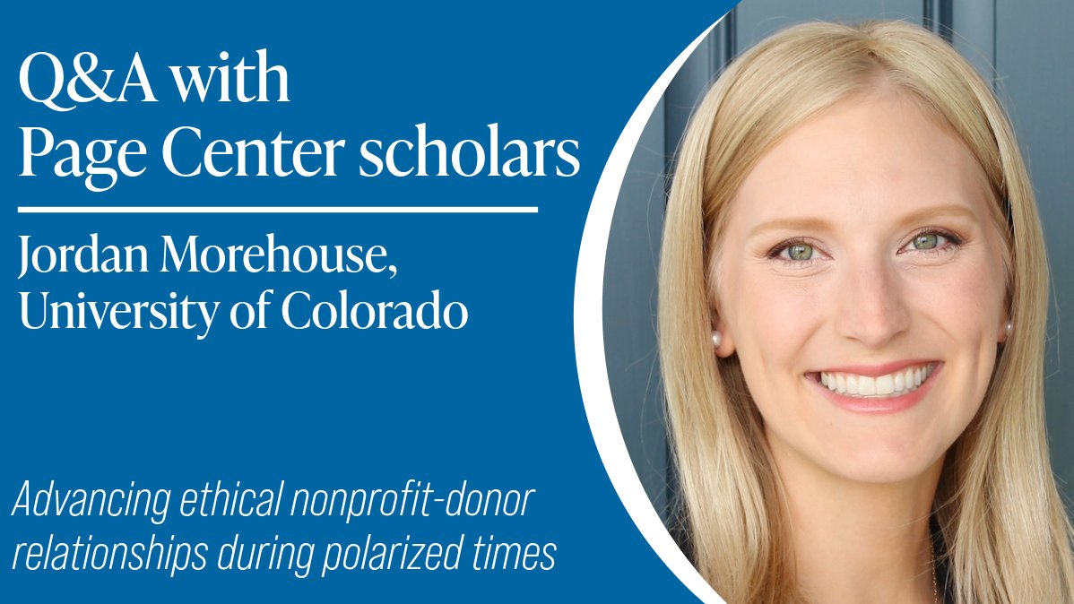 The Arthur W. Page Center (@thepagecenter) on Twitter photo Scholars <a href="/jordanmorehou/">Jordan Morehouse, Ph.D.</a>, @PhillyPhenatic and @CDong_PR want to provide #PRpros at nonprofit organizations the guidance to maintain ethical relationships with donors while navigating polarizing societal issues. Read about the project here:
bellisario.psu.edu/page-center/ar… Scholars <a href="/jordanmorehou/">Jordan Morehouse, Ph.D.</a>, @PhillyPhenatic and @CDong_PR want to provide #PRpros at nonprofit organizations the guidance to maintain ethical relationships with donors while navigating polarizing societal issues. Read about the project here:
bellisario.psu.edu/page-center/ar…