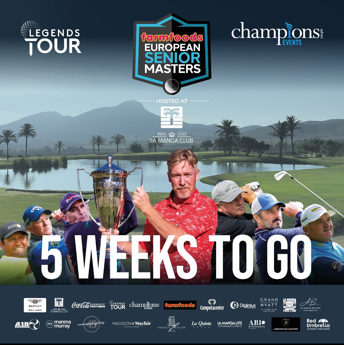 Can you believe there’s only 5 weeks to go until this year’s Farmfoods European Senior Masters?!

We can’t wait to touchdown in Spain and welcome everyone to the South Course at La Manga!🤩⛳️