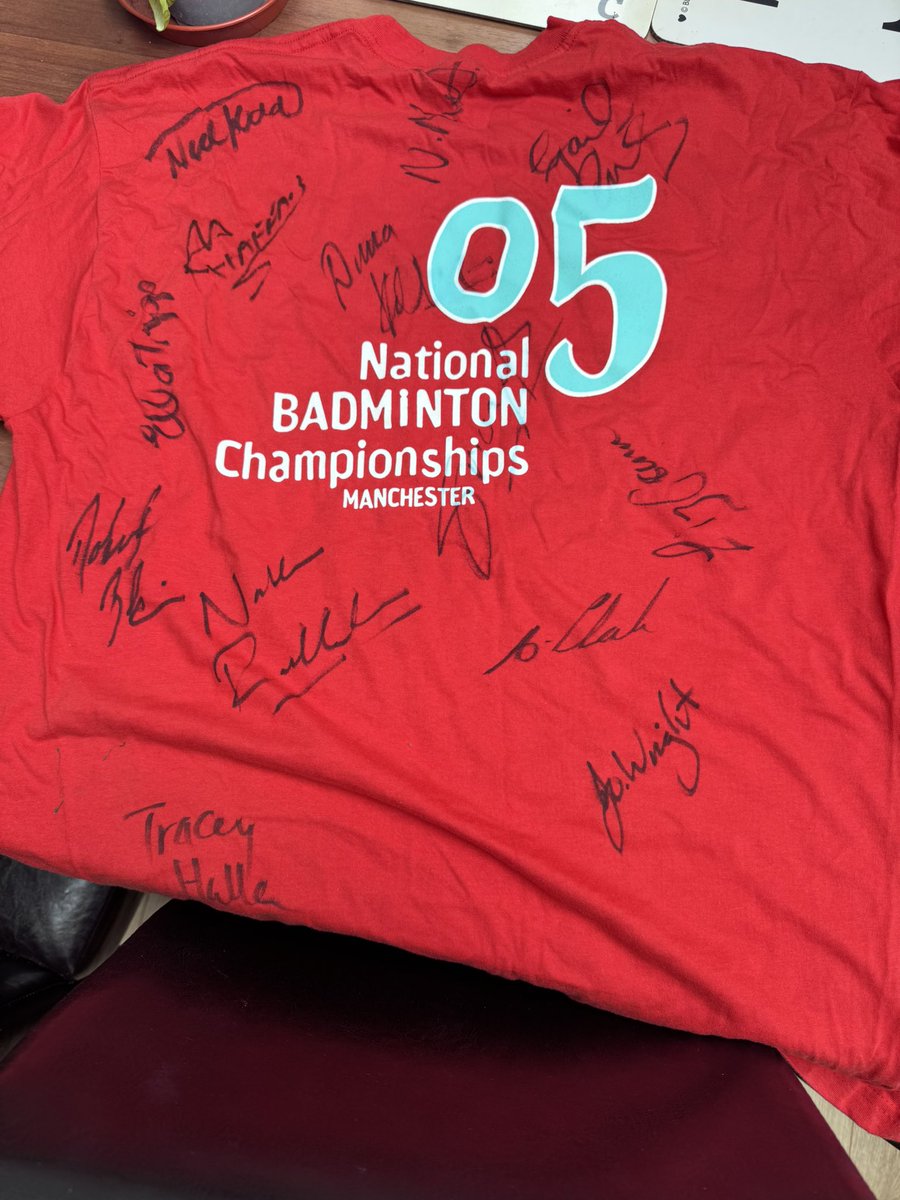Amazing what you find in the loft. A full set of signatures pretty much. <a href="/GailEmms/">Gail Emms</a> <a href="/Nath_Robertson/">Nathan Robertson OLY</a>