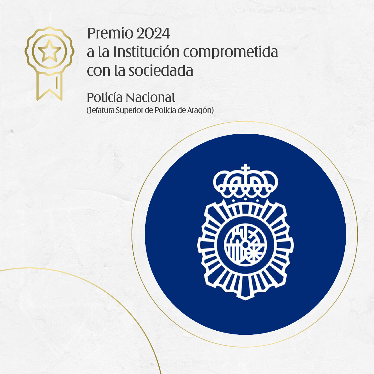 🗓️🏅 El próximo viernes, 04 de octubre, haremos entrega de los galardones de nuestros Premios ICOVZ 2024. 
👮‍♂️ El último de los reconocimientos de este año es para la Jefatura Superior de Policía de Aragón, como institución comprometida con la sociedad.
#OneHealth #veterinarioszgz