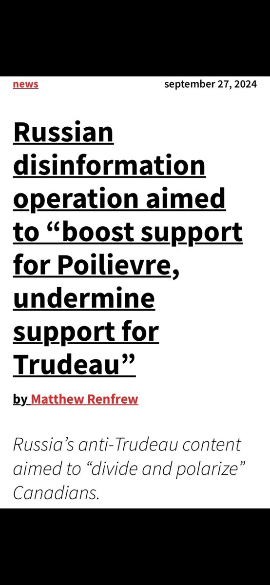 Did you fall victim to Russian propaganda working against our PM Justin Trudeau on social media? Well the good news is, you have an entire year to discover the real truth about him before voting. You also have an entire year to figure out who Poilievre is. 

A Russian asset.