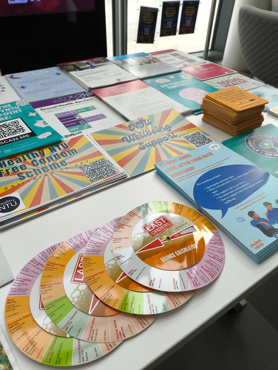 NTU_SSS's tweet photo. 🍬🍕All set up for the Afternoon at Mansfield 🍕🍬

Come down and chat to us, we’ve got freebies for you too!

We’ll be here 12-2pm in the NTU Mansfield University Centre https://t.co/2iobvllzfG