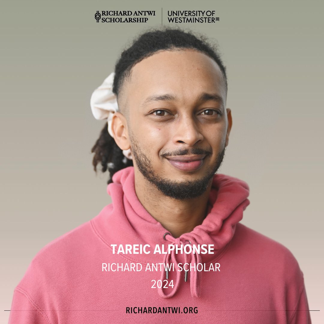 RICHARD ANTWI SCHOLARSHIP (@richardantwiorg) on Twitter photo The Richard Antwi Scholarship is proud to announce Tareic Alphonse as the 7th and final Richard Antwi scholar. Tareic has been awarded a full scholarship for a place on <a href="/UniWestminster/">University of Westminster</a>’s renowned Music Business Management MA course.
Read more on Tareic at richardantwi.org The Richard Antwi Scholarship is proud to announce Tareic Alphonse as the 7th and final Richard Antwi scholar. Tareic has been awarded a full scholarship for a place on <a href="/UniWestminster/">University of Westminster</a>’s renowned Music Business Management MA course.
Read more on Tareic at richardantwi.org