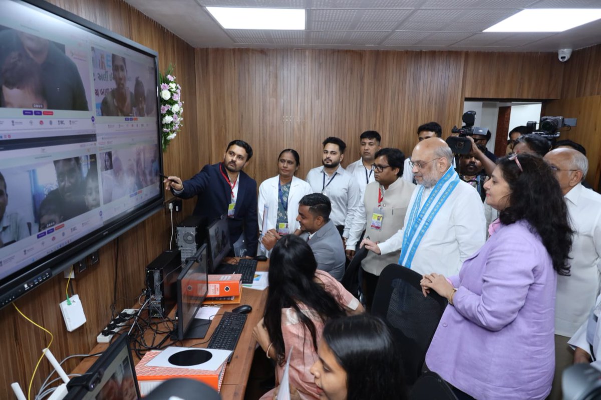 કેન્દ્રીય ગૃહ અને સહકાર મંત્રી શ્રી અમિતભાઈ શાહના હસ્તે દેશના પ્રથમ ટેલિ-રિહેબિલિટેશન સેન્ટરનો અમદાવાદની સોલા સિવિલ હોસ્પિટલ માન <a href="/CMOGuj/">CMO Gujarat</a> &amp; <a href="/irushikeshpatel/">Rushikesh Patel</a> ની ઉપસ્થિતિ માં શુભારંભ.

કોકલીયર ઇમ્પ્લાન્ટ સર્જરી બાદ  જિલ્લા સ્તરે આ સેન્ટર દ્વારા બાળકોને સાઉન્ડ થેરાપી માટે ઉપયોગી બનશે