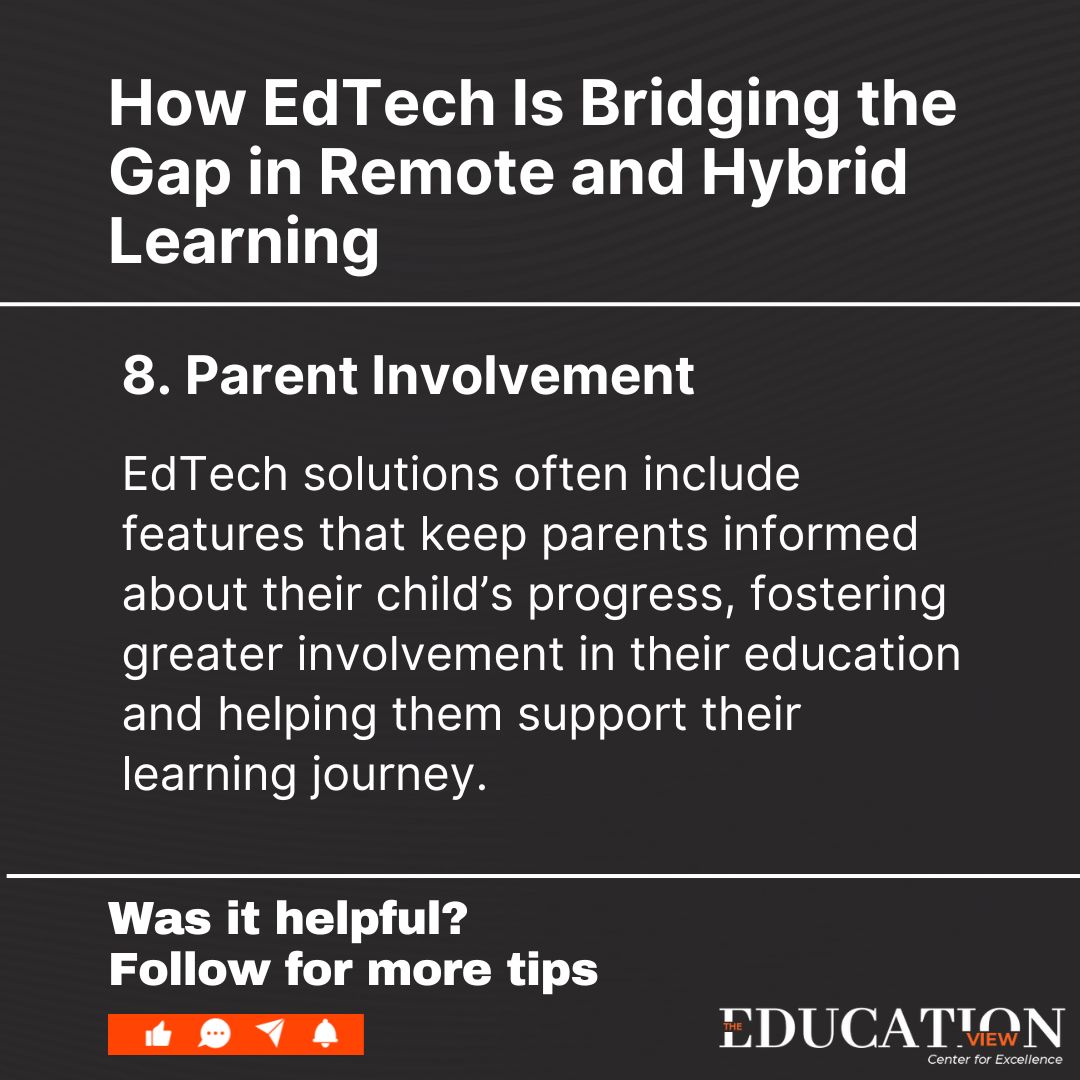 educationview_'s tweet image. Empowering parents with real-time insights into their child's educational journey! 💡📚 With EdTech, stay connected and actively involved in shaping their future. Together, we create a stronger foundation for success. 🌟👨👩👧👦
#ParentInvolvement #EdTechForAll #SupportingYoungMinds