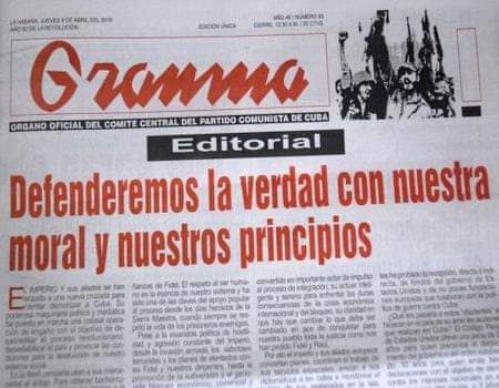 YamileRamosCord's tweet photo. Nuestro  Periódico Granma cumple 59 años defendiendo la verdad del pueblo cubano. Muchas felicidades!!!! #Cuba #PinardelRío @Granma_Digital https://t.co/v54GvSSkqM