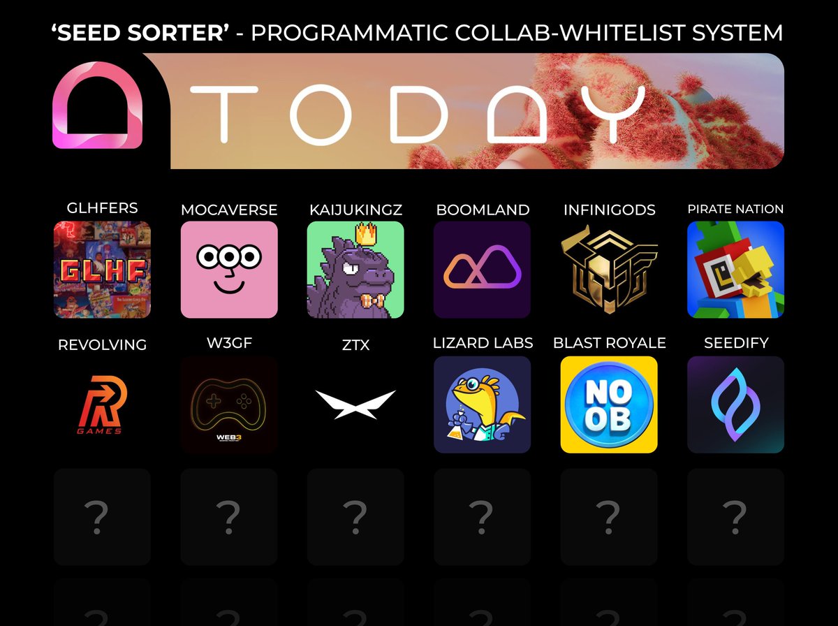 🌱 TODAY the game has a unique whitelist process - Seed Sorter, an iteration of the Adjutant programmatic system designed by GLHFers.

⚙️ The bot connects &amp; scans the user's discord account &amp; wallet. It most likely assigns points based on specific criteria for example collections