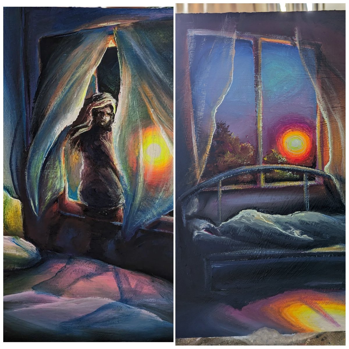 iviira9's tweet photo. Two of my works. #Experimentalpainters
#painters
#Expressivedrawing
#Britishfolkart
#Europeanfolkart
#Psychedelicart
#Outsiderart
#Visionaryart
#Surrealism
#Contemporaryart
#Artgalleries
#iviira9
#Beautiful
#sublime https://t.co/NjbvIuVkvw