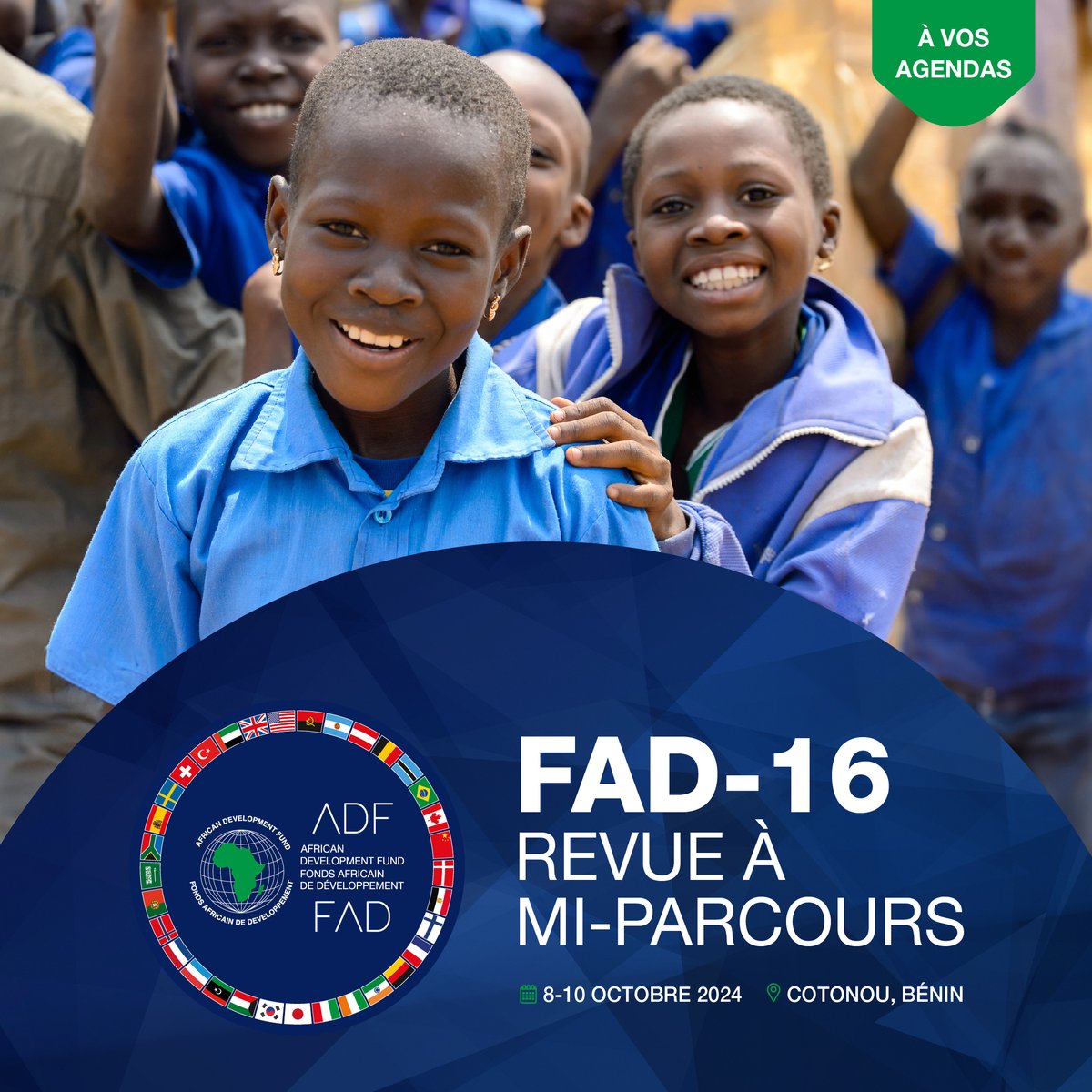 AfDB_Group's tweet photo. #FAD16RMP se tiendra au #Bénin pour évaluer l’impact du Fonds africain de développement en matière de gouvernance, d’infrastructures résilientes et de soutien aux États fragiles.

Plus de détails sur la revue à mi-parcours : https://t.co/YdKurbY9gR https://t.co/gTKmUH2Mok