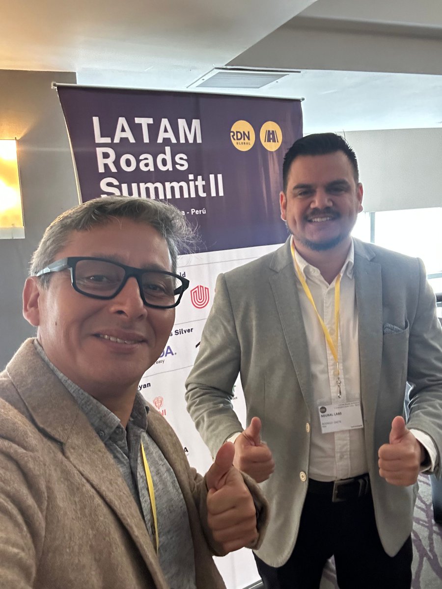 Neural Labs (@neurallabs) on Twitter photo 😃🛣Rodrigo Gaete, Chile & Perú Key Account Manager de Neural Labs, ha participado en el Latam Roads Summit II en Lima, Perú de <a href="/RDNGLOBAL/">RDN GLOBAL</a> .
👏En el evento se ha compartido información sobre el sector de infraestructura vial.
#ITS #Seguridad #RDN #Movilidad #SeguridadVial 😃🛣Rodrigo Gaete, Chile & Perú Key Account Manager de Neural Labs, ha participado en el Latam Roads Summit II en Lima, Perú de <a href="/RDNGLOBAL/">RDN GLOBAL</a> .
👏En el evento se ha compartido información sobre el sector de infraestructura vial.
#ITS #Seguridad #RDN #Movilidad #SeguridadVial