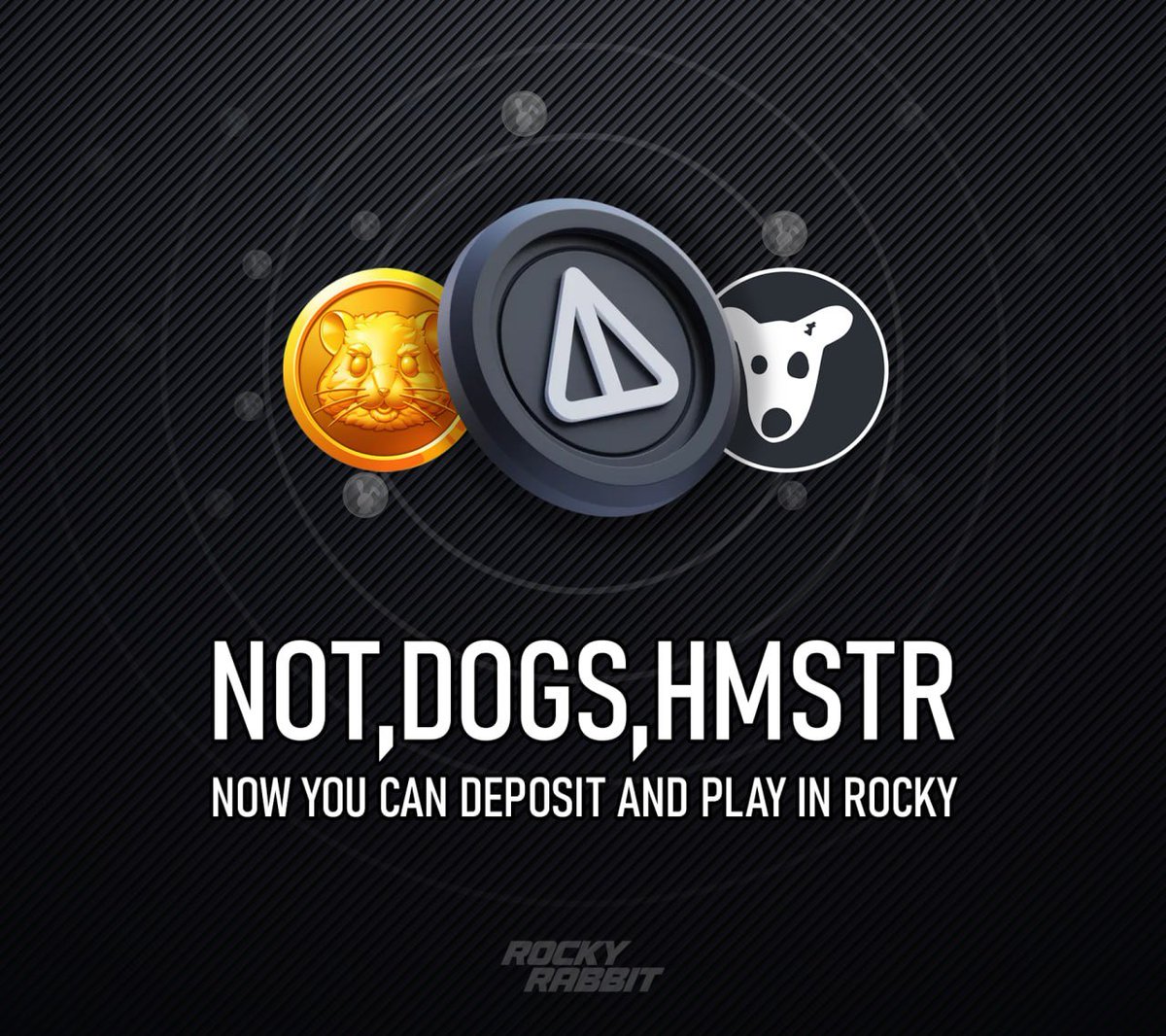 RabBitcoin (@rockyrabbitio) on Twitter photo ⚡ Exciting News!
Deposits for popular $TON network tokens are now live on Rocky Rabbit! You can now deposit $RBTC, $TON , $HMSTR, $DOGS, and $NOT to enhance your gameplay and compete with others.
🤑🐶🐹🐰
<a href="/ton_blockchain/">TON 💎</a> <a href="/hamster_kombat/">Hamster Kombat</a> <a href="/realDogsHouse/">Dogs Community 🦴</a> <a href="/thenotcoin/">Notcoin Ø</a> ⚡ Exciting News!
Deposits for popular $TON network tokens are now live on Rocky Rabbit! You can now deposit $RBTC, $TON , $HMSTR, $DOGS, and $NOT to enhance your gameplay and compete with others.
🤑🐶🐹🐰
<a href="/ton_blockchain/">TON 💎</a> <a href="/hamster_kombat/">Hamster Kombat</a> <a href="/realDogsHouse/">Dogs Community 🦴</a> <a href="/thenotcoin/">Notcoin Ø</a>