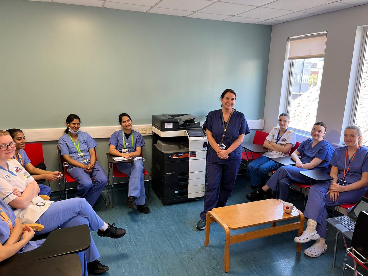 Phillips83Nikki's tweet photo. Organ Donation Education Month @critcarenursSJH emphasising the importance of education to our critical care colleagues. The organ donation link nurse team along with ODNM and CLOD is committed to ongoing education and implementing QI initiatives in the unit @imloeches @SJHDoN https://t.co/TfWtSw4tsX