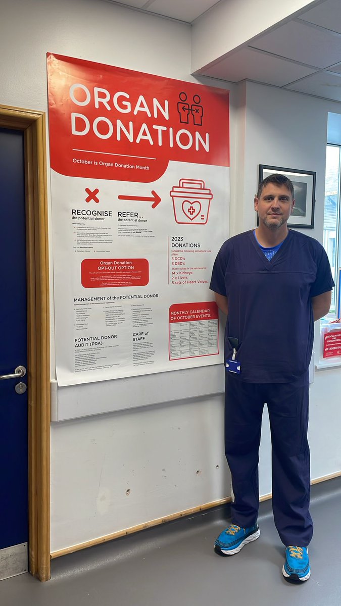 Phillips83Nikki's tweet photo. Organ Donation Education Month @critcarenursSJH emphasising the importance of education to our critical care colleagues. The organ donation link nurse team along with ODNM and CLOD is committed to ongoing education and implementing QI initiatives in the unit @imloeches @SJHDoN https://t.co/TfWtSw4tsX