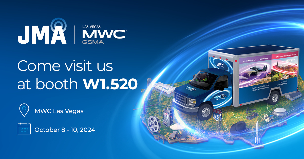Heading to MWC Las Vegas this year? We’ll be there too! Visit us from October 8-10 at booth W1.520. Look out for one of the biggest trucks in the building—you can’t miss us!

#MWC24 #jmawireless #powerofone #differentbydesign #jma