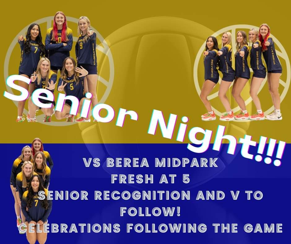NRHS Volleyball (@nrhsvball) on Twitter photo Everyone come out and help us celebrate our 5 great seniors!!!
📍Fresh at 5
📍Senior Recognition and V to follow
Let's get a HUGE crowd for them! 🏐🏐🏐‼️‼️
<a href="/NR_Rangers/">North Ridgeville Athletics</a> <a href="/NRSection/">NR Student Section</a> <a href="/NRCSRangers/">North Ridgeville City Schools</a> Everyone come out and help us celebrate our 5 great seniors!!!
📍Fresh at 5
📍Senior Recognition and V to follow
Let's get a HUGE crowd for them! 🏐🏐🏐‼️‼️
<a href="/NR_Rangers/">North Ridgeville Athletics</a> <a href="/NRSection/">NR Student Section</a> <a href="/NRCSRangers/">North Ridgeville City Schools</a>