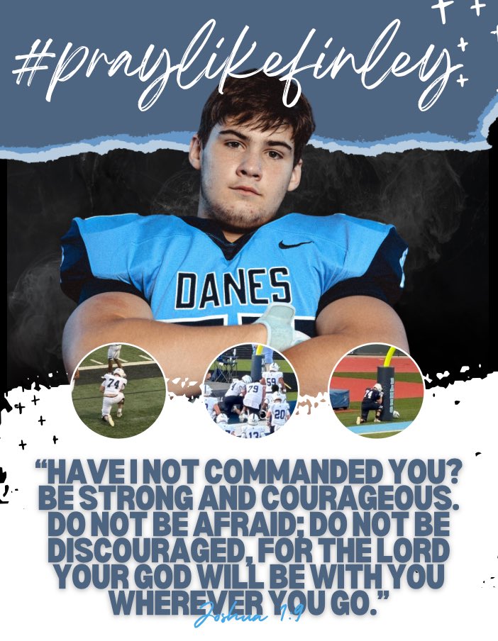 Please join the <a href="/DenmarkDanesFB/">Denmark Football</a> family and #PrayLikeFinley. Finley suffered cardiac arrest Tues in the ambulance after EMS was called due to extreme shortness of breath. The cause-a massive blood clot in his lung-now removed. He’s facing a marathon recovery effort 🩵 #trenchmom