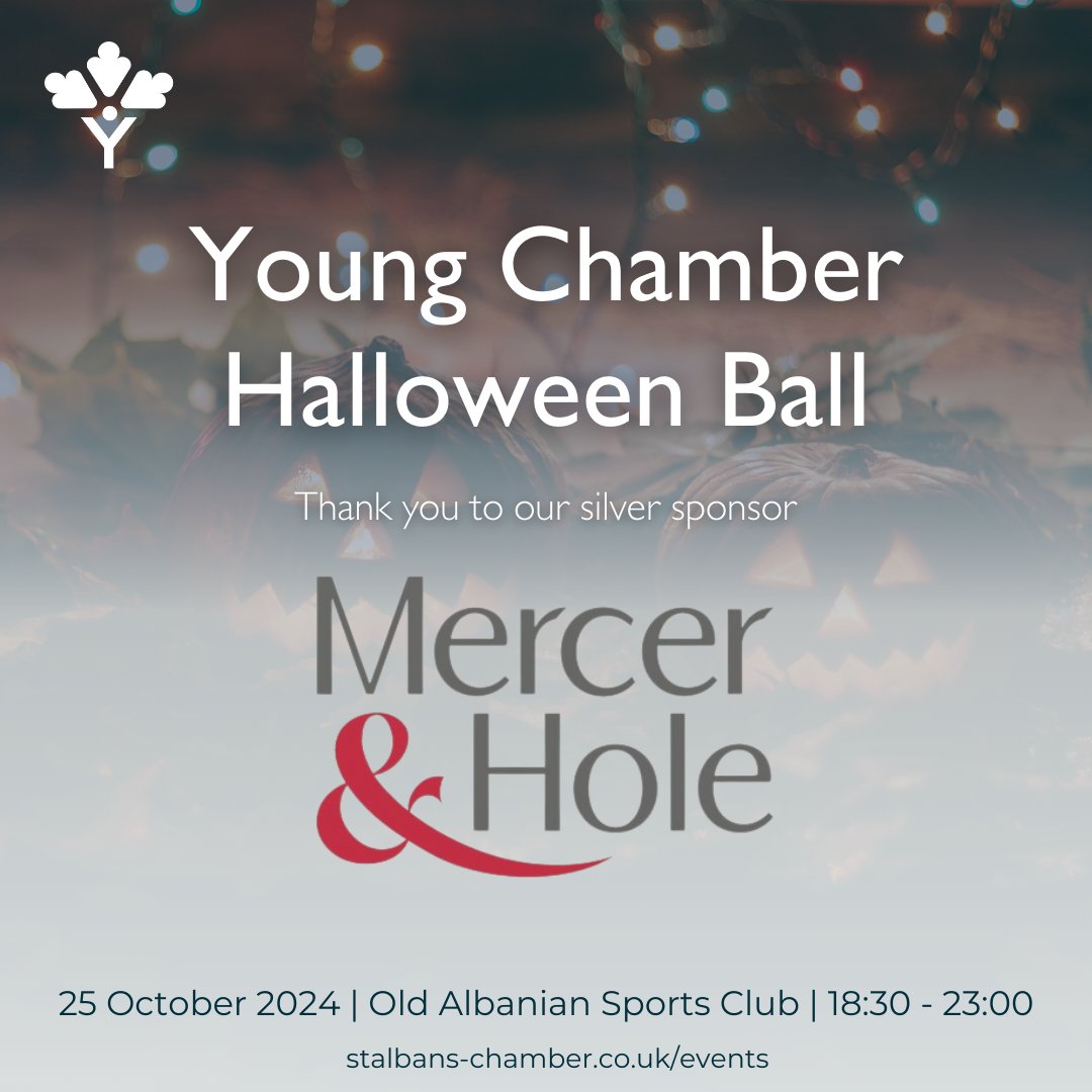 Help us extend a warm thank you to Mercer &amp; Hole for being one of our silver sponsors at the Young Chamber Halloween Ball! 🎃🙌🏼

➡️ Find out more at heyor.ca/ypU15e

💥 Get your tickets for the Halloween Ball: heyor.ca/VwaR2v

#HalloweenBall #StAlbansBusinesses