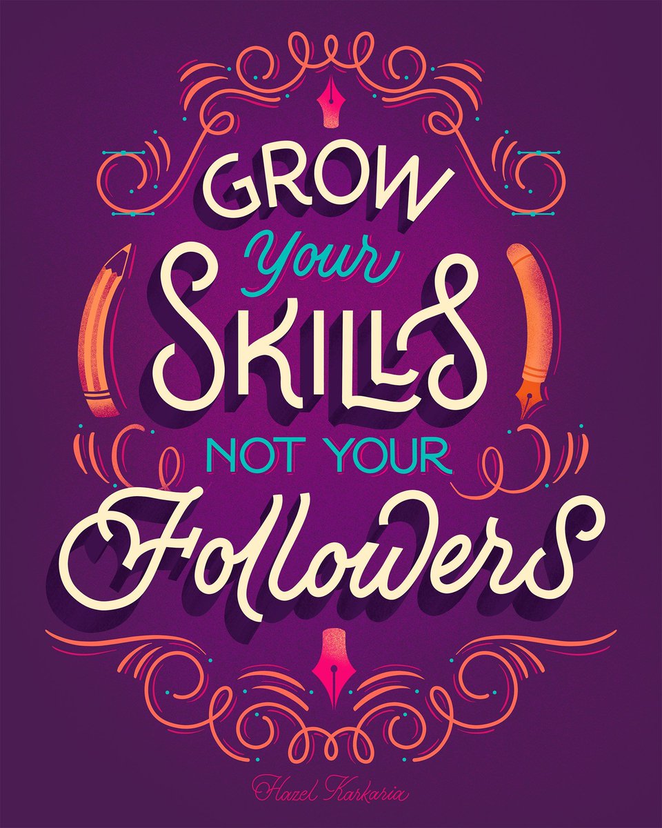 gillustration's tweet image. 'Grow your skills, not your followers'

Hand lettering by Hazel Karkaria 

buff.ly/3VfHWFo

#typetopia #goodtype #thedailytype #calligraphy #lettering #letteringartist #type #typographer #typography #typeeverything #handlettering #typegang #typespire #typographyinspired