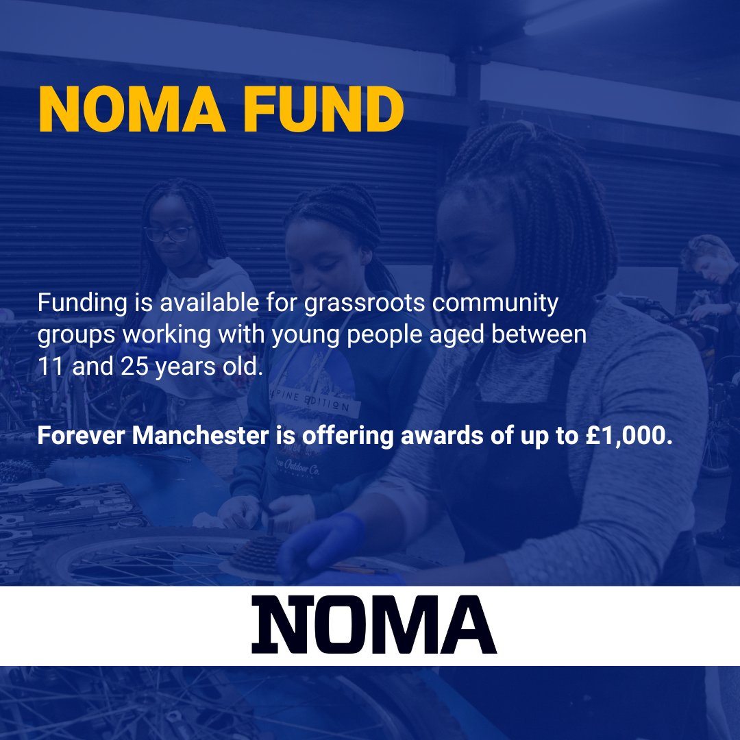 Forever Manchester (@4evermanchester) on Twitter photo The NOMA Fund is now open for applications.
Apply here: forevermanchester.com/funding/noma-c…
<a href="/BuryVCFA/">BuryVCFA</a> <a href="/McrCommCentral/">Manchester Community Central</a> <a href="/WeActTogether/">Action Together</a> <a href="/SalfordCVS/">Salford CVS</a> <a href="/Sector3SK/">Sector 3 - Stockport</a> <a href="/ThriveTrafford/">Thrive Trafford</a> The NOMA Fund is now open for applications.
Apply here: forevermanchester.com/funding/noma-c…
<a href="/BuryVCFA/">BuryVCFA</a> <a href="/McrCommCentral/">Manchester Community Central</a> <a href="/WeActTogether/">Action Together</a> <a href="/SalfordCVS/">Salford CVS</a> <a href="/Sector3SK/">Sector 3 - Stockport</a> <a href="/ThriveTrafford/">Thrive Trafford</a>