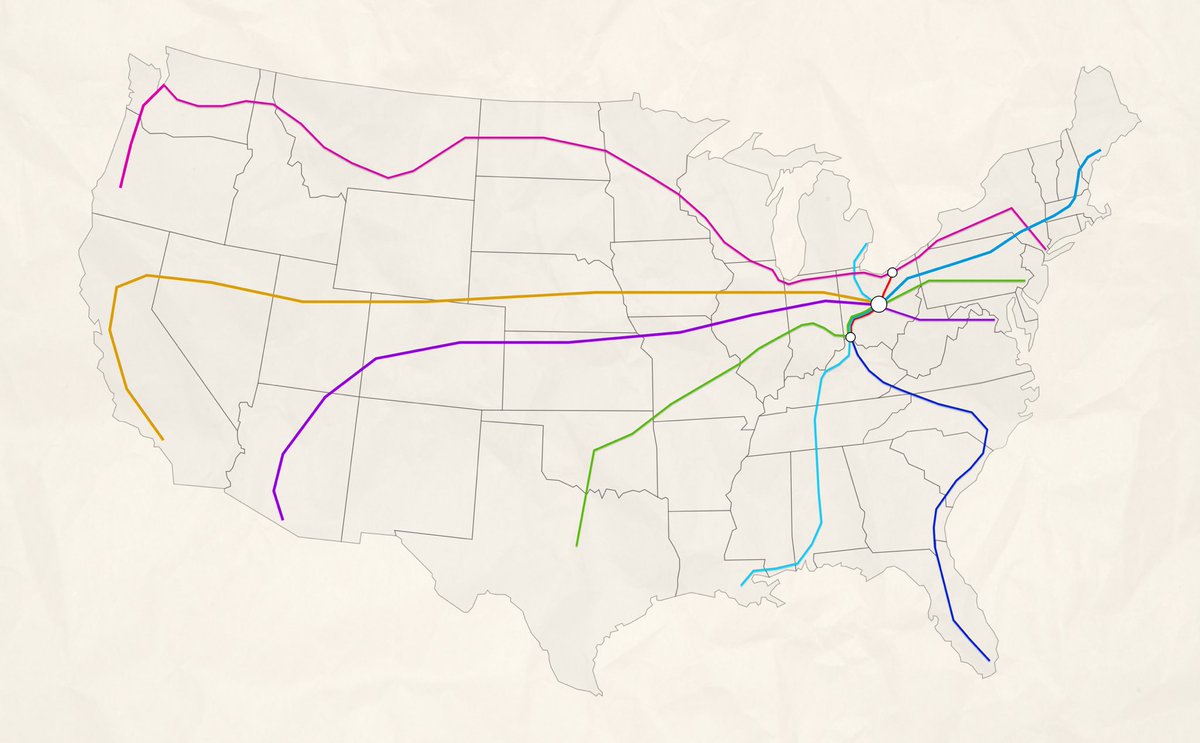 AllAboardOhio's tweet photo. Our proposal for high speed rail in the US https://t.co/xlCLWE4UHb