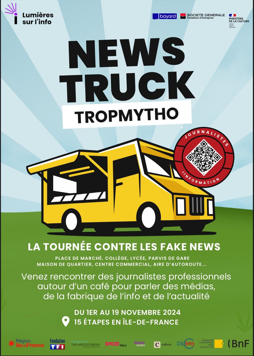 📌 LE NEWSTRUCK #TROPMYTHO : Lumières sur l’info lance sa tournée d’éducation aux médias 🚚

👉 Le communiqué de presse officiel : docs.google.com/document/d/1BB…