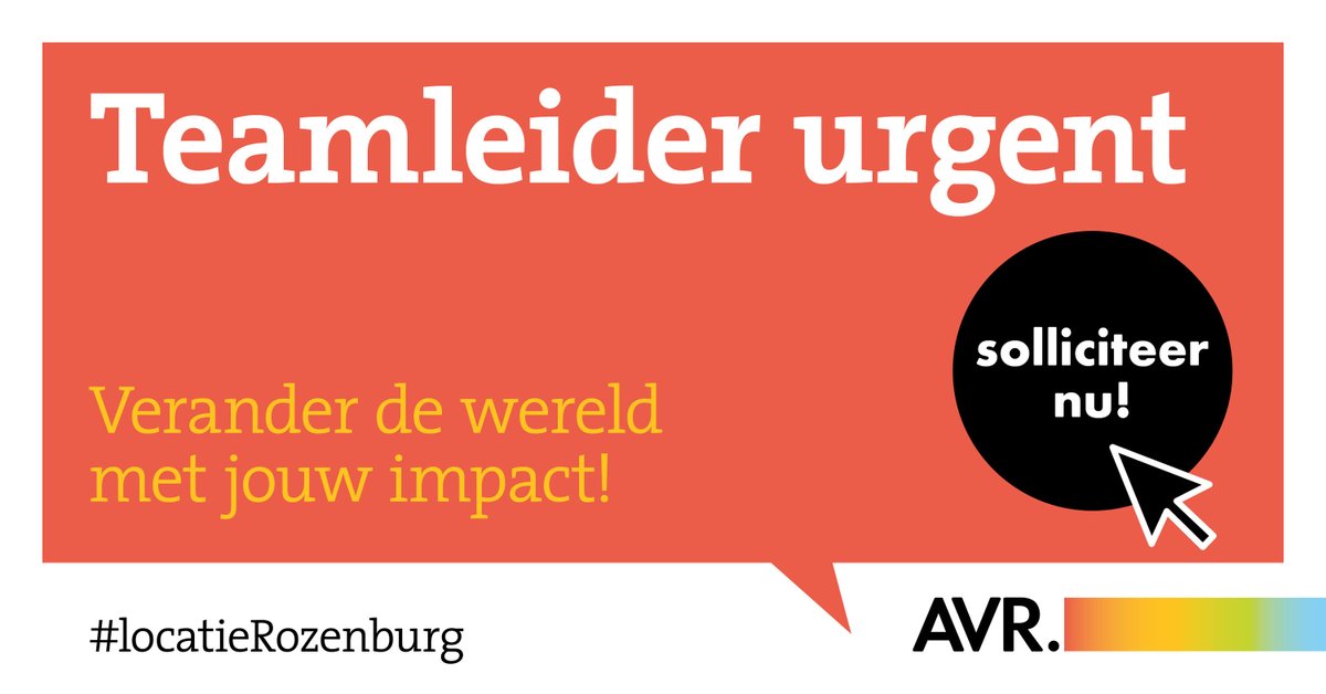 Bij AVR zetten we afval om in waardevolle energie en grondstoffen. Met een sterke focus op duurzaamheid willen we een wereld creëren waarin niets onbenut blijft. Ben jij die gedreven Teamleider Urgent om ons productieproces 24/7 draaiende te houden? werkenbijavr.nl/vacature/teaml…