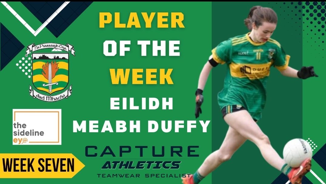 stcatssport8's tweet photo. Well done to Year 13 student Eilidh- Méabh Duffy, who has been awarded the Sideline Eye player of the week for her performance in the Junior LGFA final on Sunday. #corunum #community @stcatherines247 https://t.co/Ay19Htq57q