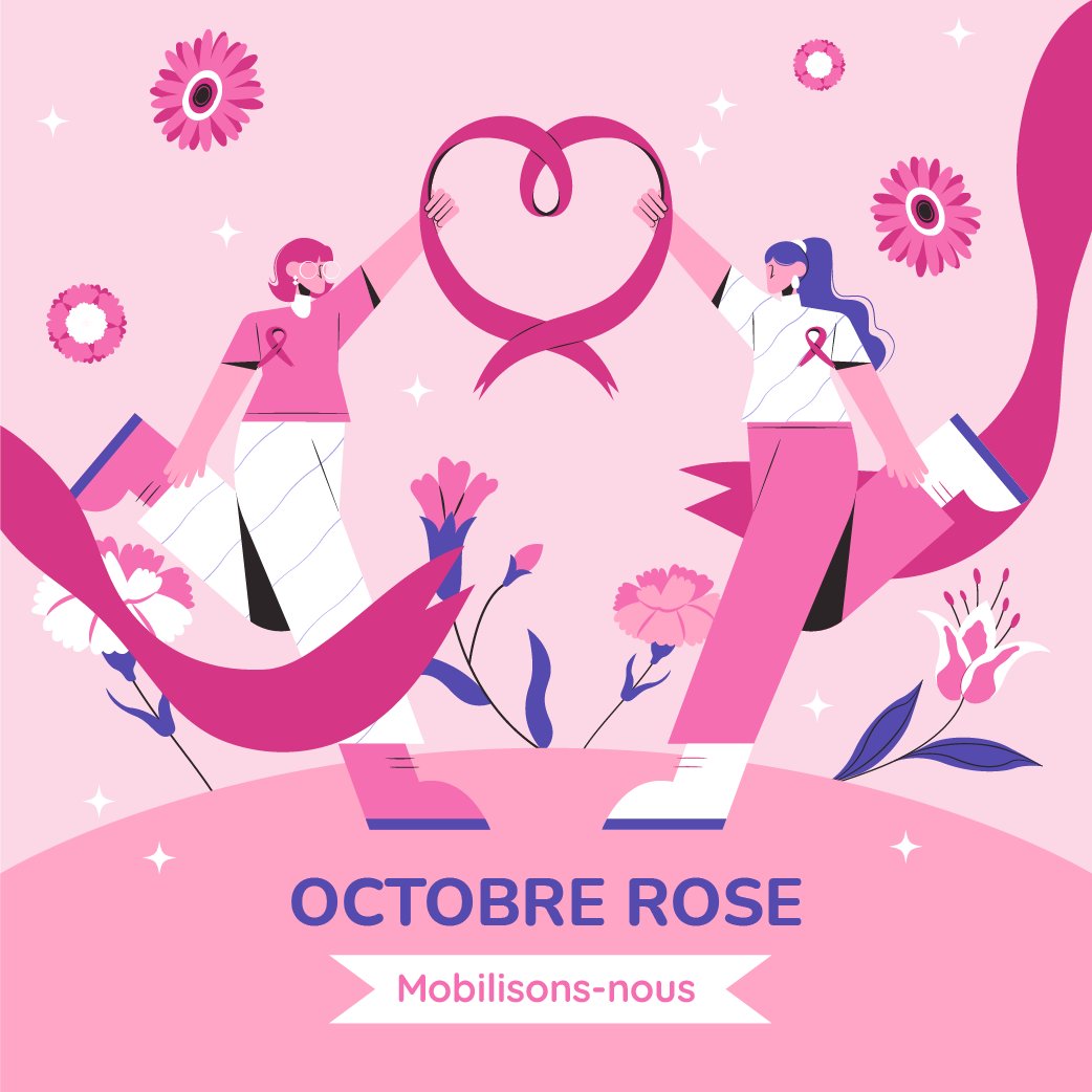 🎗️#OctobreRose Le GRADeS se mobilise !
1 femme sur 8 est touchée. Détecté tôt, le cancer du sein se guérit dans 9 cas sur 10.
✅Auto-examens réguliers ✅Consultations médicales ✅Encourager vos proches
Chaque geste compte !
#PréventionCancer #Dépistage #SantéDesFemmes