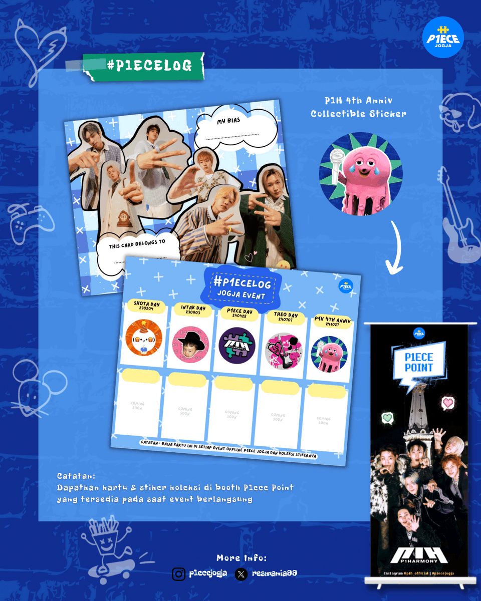 resmania99's tweet photo. 2024 P1H 4TH ANNIV EVENT 🇮🇩
💥🍕・𝙋𝟭𝙚𝙘𝙚 𝙉𝙤𝙧𝙖𝙚𝙗𝙖𝙣𝙜・🐙💥
— event by P1ece Jogja

★ Minggu, 27/10/2024
★ ALIF's Space Gedongkuning YK
📮 https://t.co/bbr1JqqctF 

#P1Harmony_4th_Anniversary
#P1Harmony #피원하모니 #P1ece https://t.co/yvfdsNrVnf