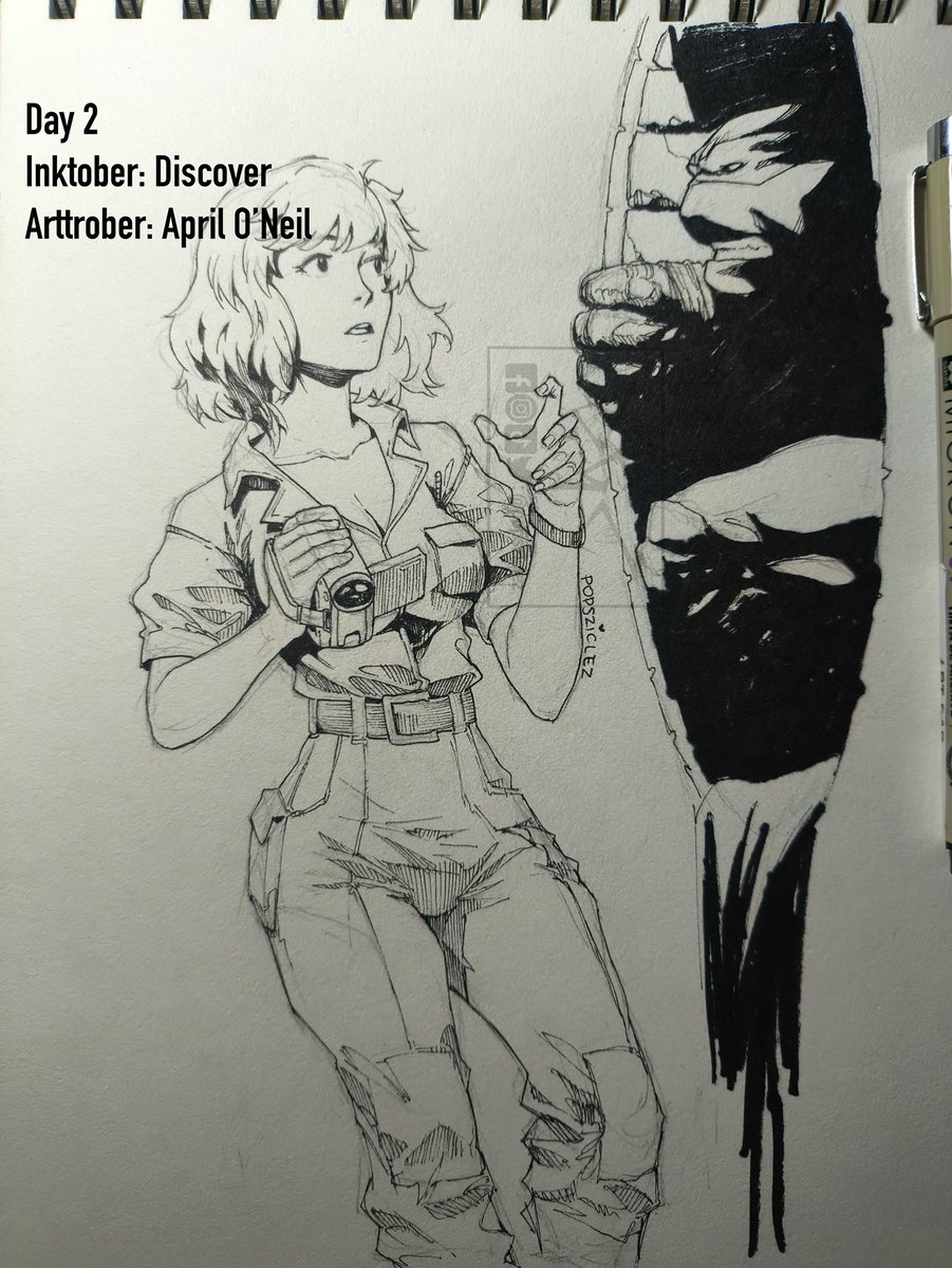 #inktober2024 #arttrober2024 Day 2 ❇️ #artgerm #tmnt #ninjaturtle