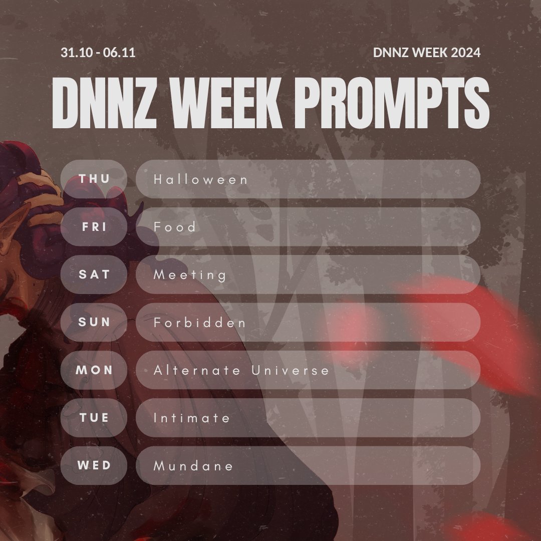 DarkRoyaIs's tweet photo. 🩷💜DNNZ WEEK 2024💜🩷

Here are this year's prompts!!! I plan on drawing yuri/fem DNNZ this year hehe https://t.co/SBVgNRGdvY