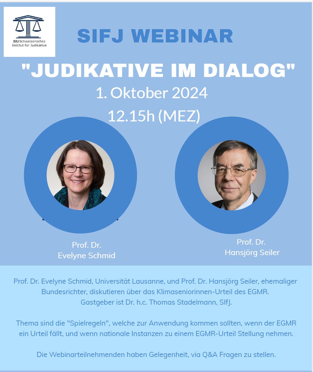 SIfJ Schweizerisches Institut für Judikative tweet media