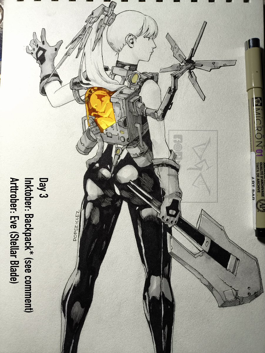 #inktober2024 #arttrober2024 Day 3 ❇️ #artgerm #stellarblade #deathstranding #deathstranding2